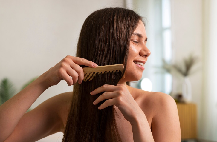 Mano peinando pelo largo